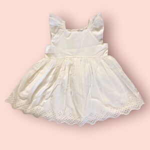 C Gap White Eyelet Embroidered Spring Summer Girls Dress Size 2 Years NWOT